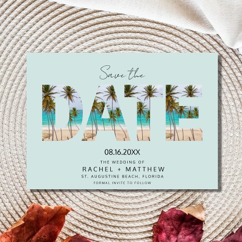 Florida Beach Photo Wedding Save the Date