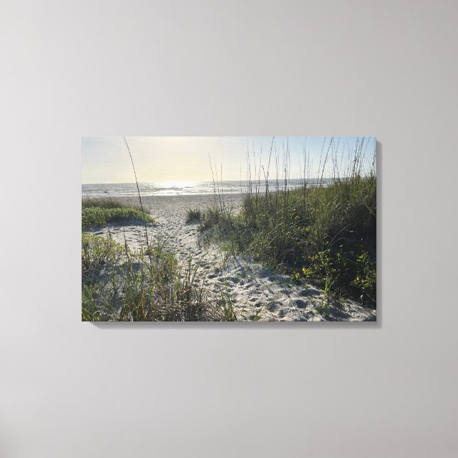 Florida Beach Photograph Cocoa Beach Florida Canvas Print (Front)