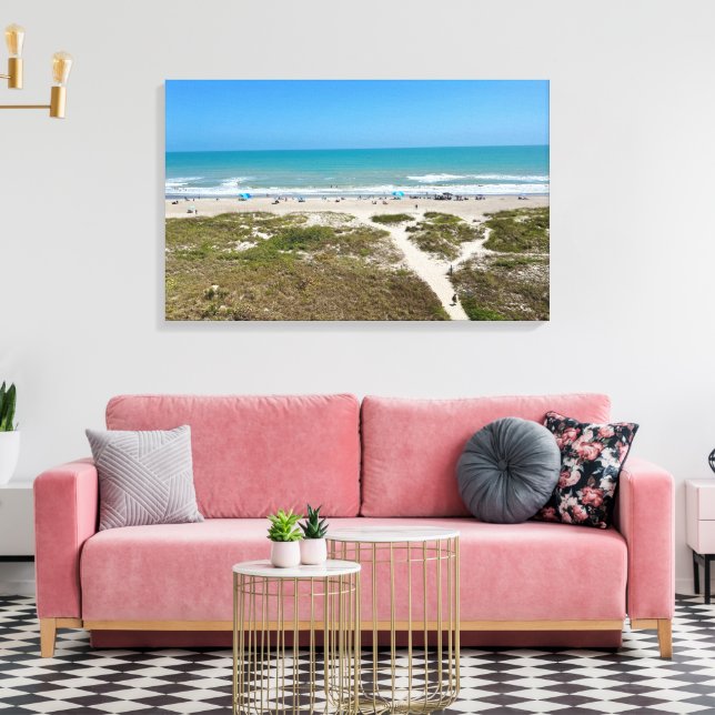 Florida Beach Photograph Cocoa Beach Florida Canvas Print (Insitu(LivingRoom))