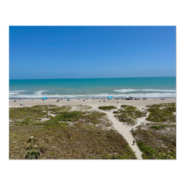 Florida Beach Photograph Cocoa Beach Florida Poster (Front)
