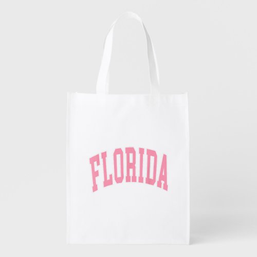 Florida Beach Pink Grocery Bag