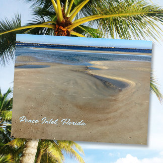 Florida Beach Ponce Inlet Waterway Photography Postcard