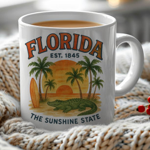 Florida Beach Sunset Alligator Est. 1845 Coffee Mug