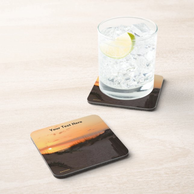 Florida Beach Sunset Beverage Coaster (Right Side)