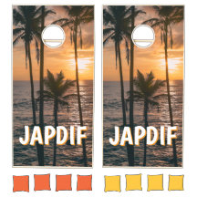 Florida Beach Themed Cornhole Set