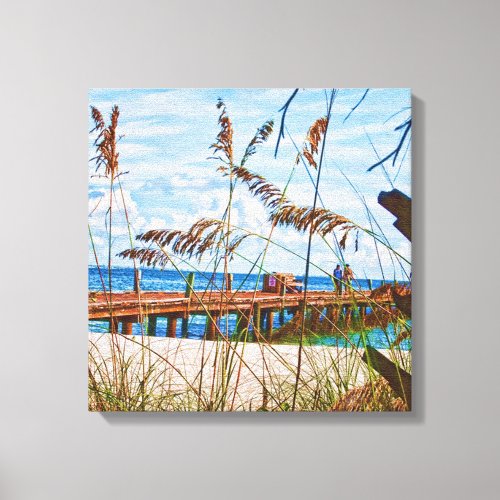 Florida Beach Walk Canvas Print