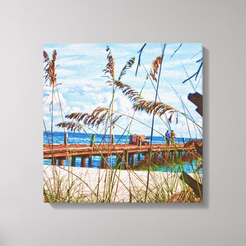 Florida Beach Walk Canvas Print