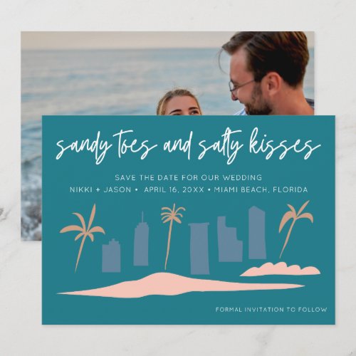 Florida Beach Wedding Photo Save the date