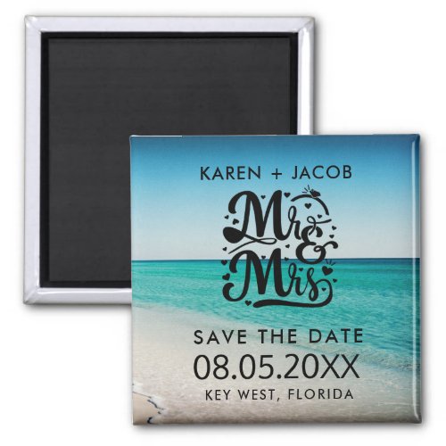 Florida Beach Wedding Save the Date  Magnet