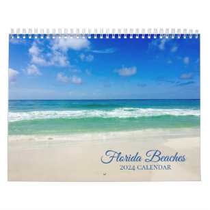Florida Beaches Beautiful Ocean Photography 2024 Calendar