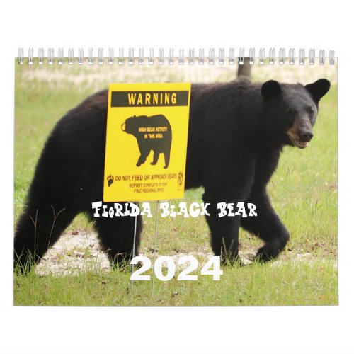 Florida Black Bear Monthly Calendar