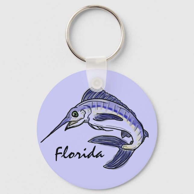 Florida blue marlin keychain (Front)