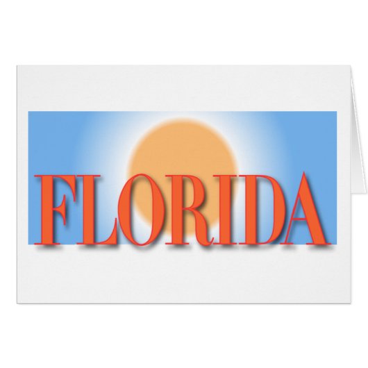 Florida Blue & Orange Sunset Cards (Front Horizontal)