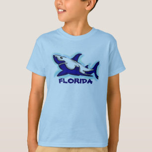 Florida blue shark theme boys tee