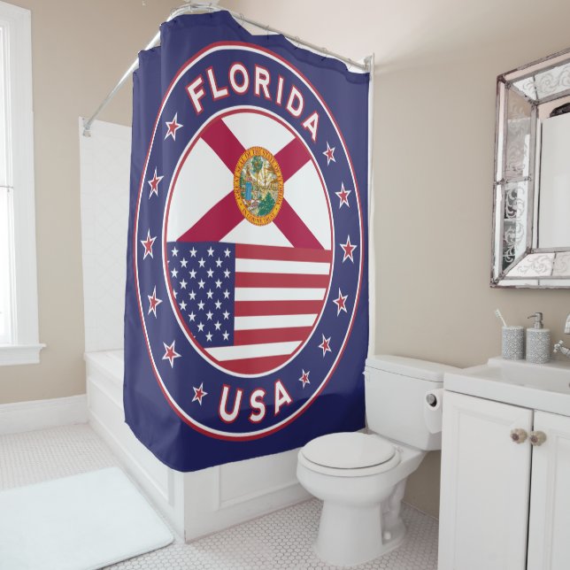 Florida, blue, shower curtain (In Situ)