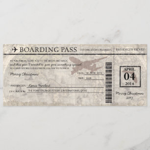Florida Boarding Pass Invitation