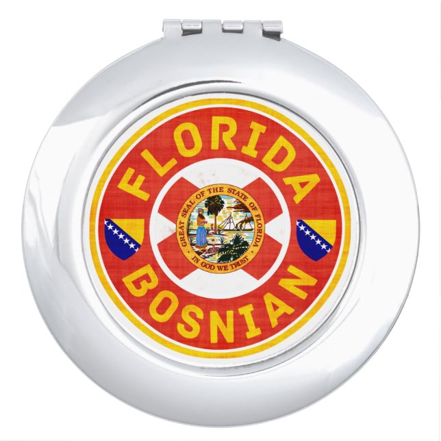 Florida Bosnian American Compact Vanity Mirror (Front)