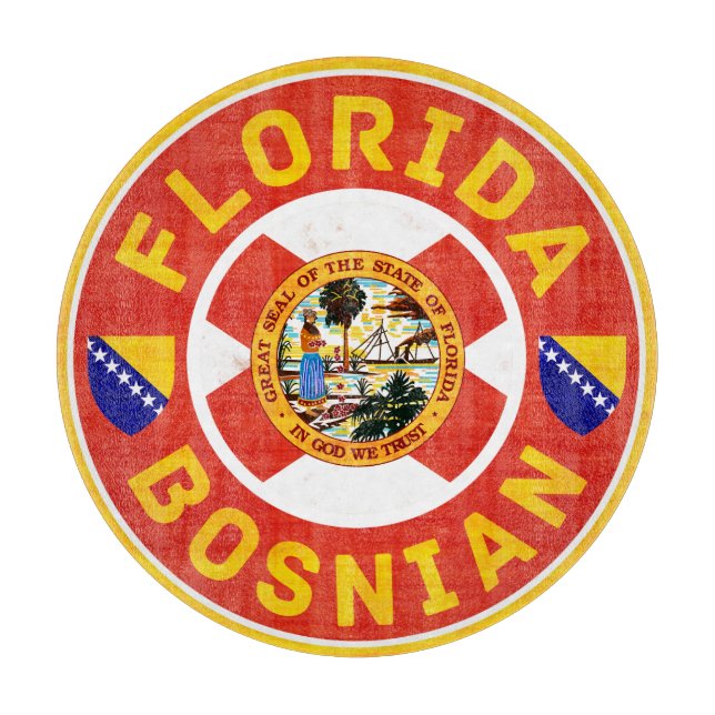 Florida Bosnian American Cutting Board (Front)