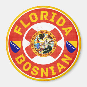 Florida Bosnian American Fridge Magnet