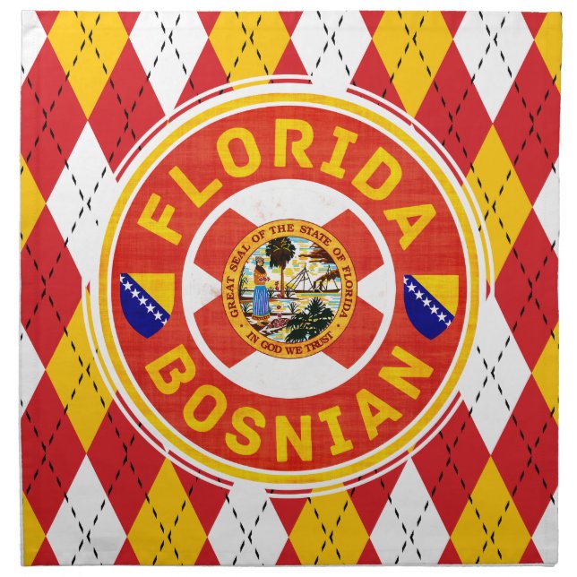 Florida Bosnian American Napkins (Front)