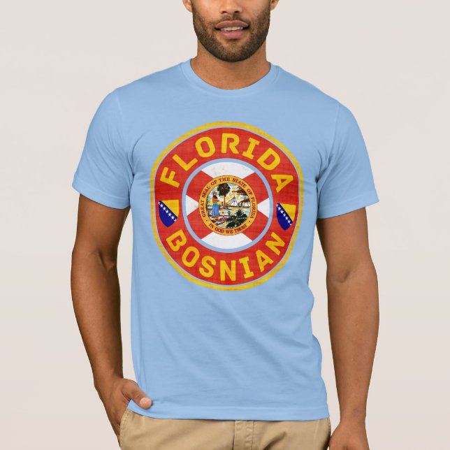Florida Bosnian American T-Shirt (Front)