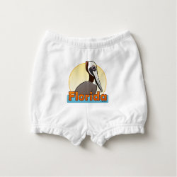 Florida Brown Pelican Baby's Ruffled Diaper Cover