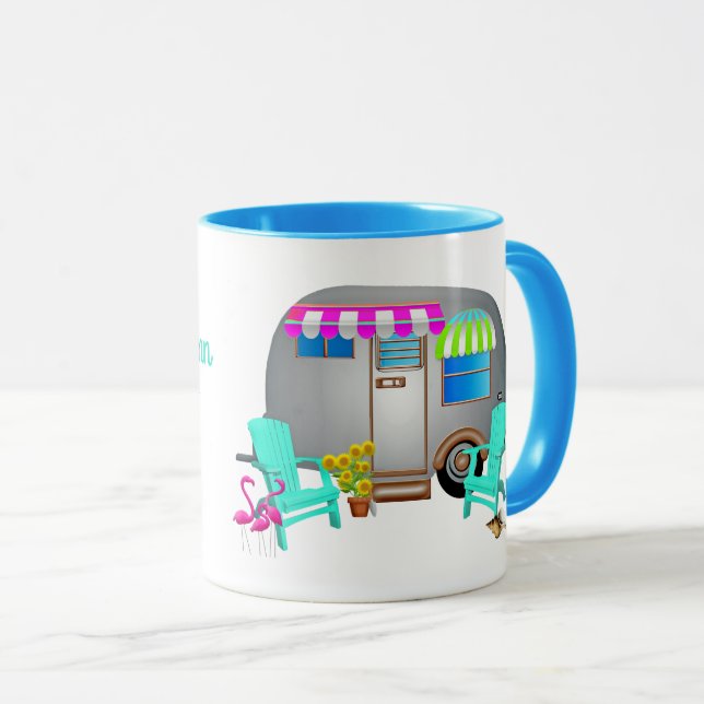 Florida Campers Personalized Travel Trailer Image Mug (Front Right)
