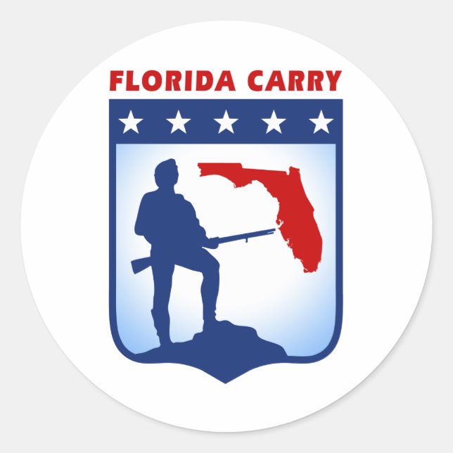 Florida Carry Gear Classic Round Sticker (Front)