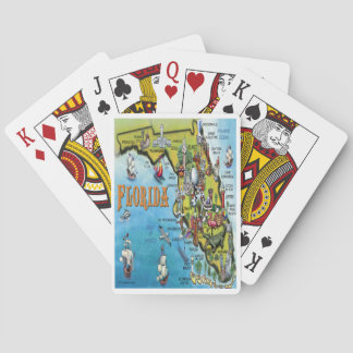 Florida Cartoon Map Poker Cards
