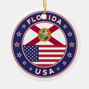 Florida Ceramic Ornament