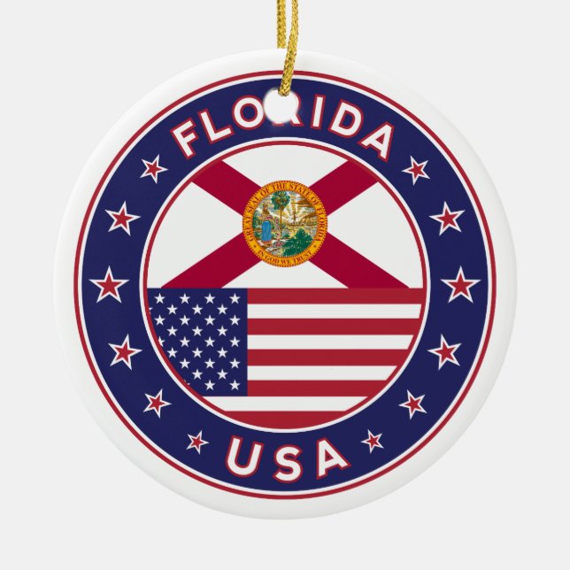 Florida Ceramic Ornament (Front)