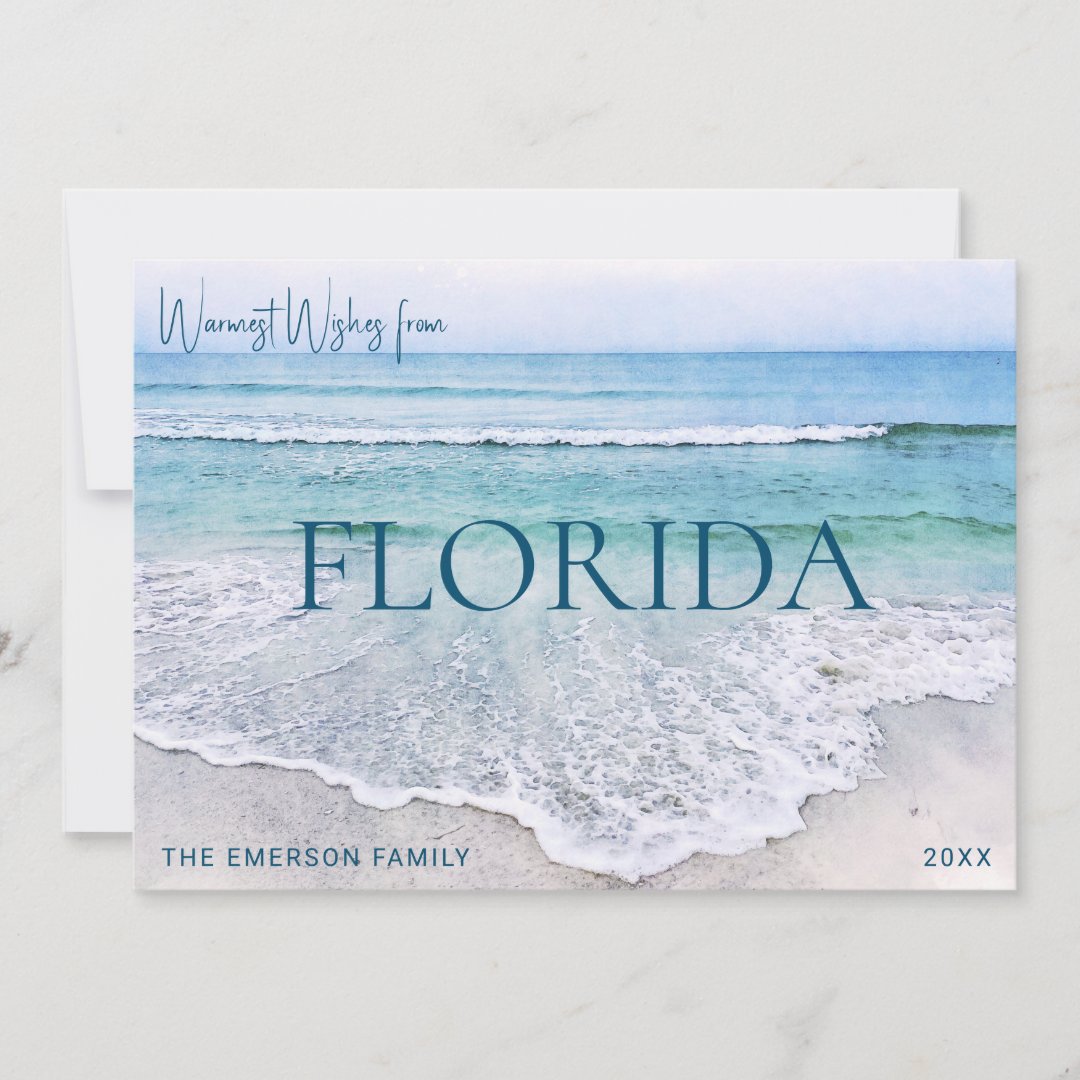 FLORIDA CHRISTMAS CARD | BEACH THEMED HOLIDAY CARD