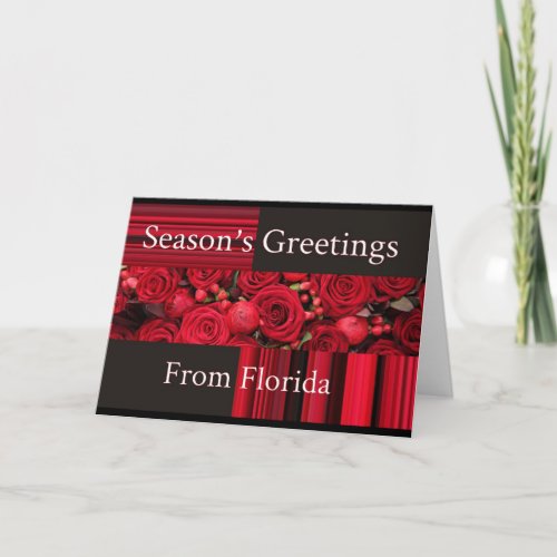 Florida Christmas Card with roses
