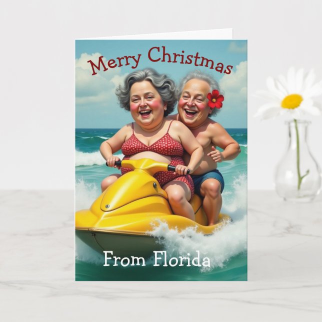 Florida Christmas Greeting Card (Small Plant)