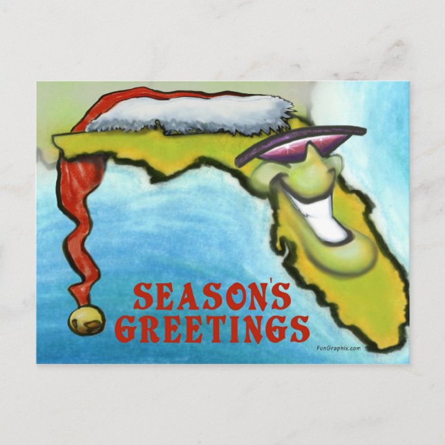 Florida Christmas Holiday Postcard (Front)