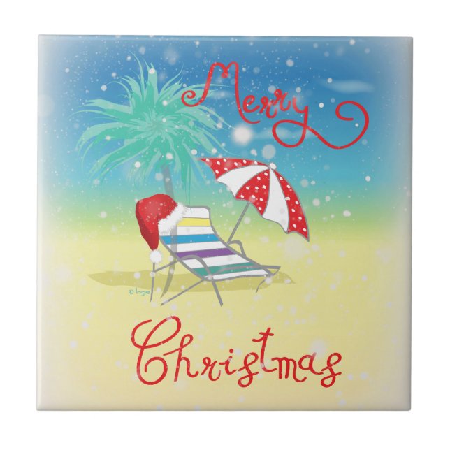 Florida-Christmas Holiday-Whimsical Tile (Front)
