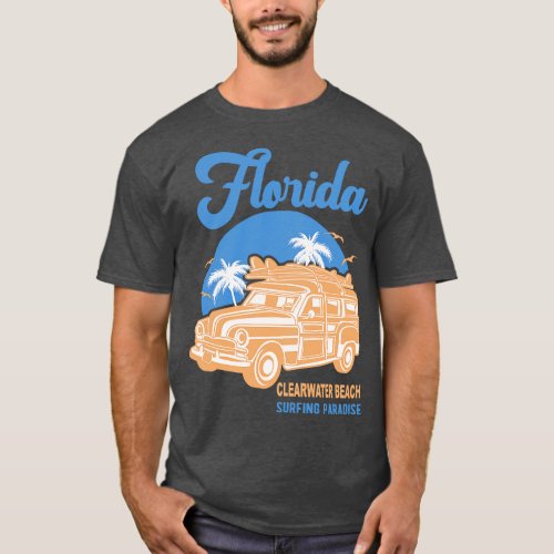 Florida Clearwater Beach Surfing Paradise T_Shirt