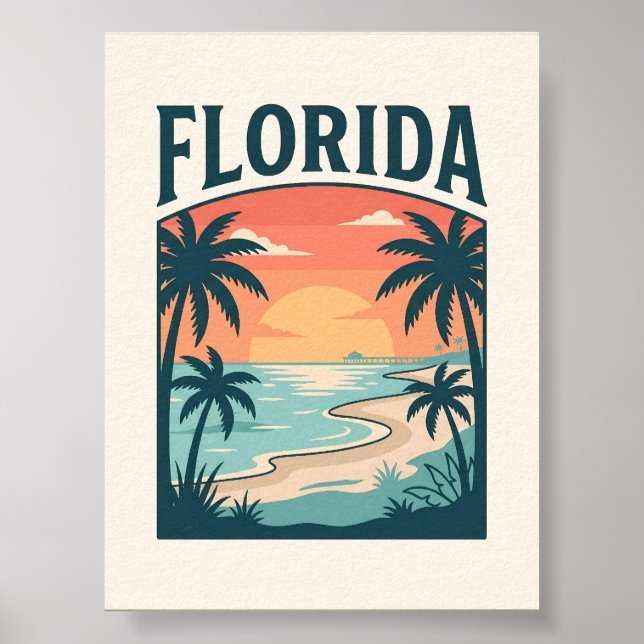 Florida Coastal Sunset Poster (Front)