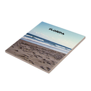 Florida Coastal Waves Ceramic Tile