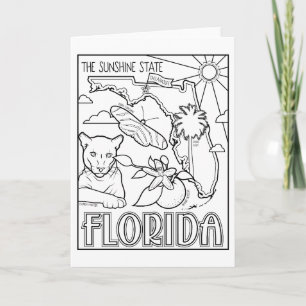 florida color me collage holiday card