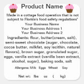UPDATED FLORIDA Cottage Food Law Sticker Label | Zazzle