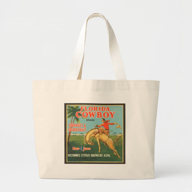Florida Cowboy Large Tote Bag (Front)