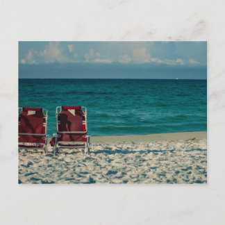 florida crystal clear water on the beach postcard