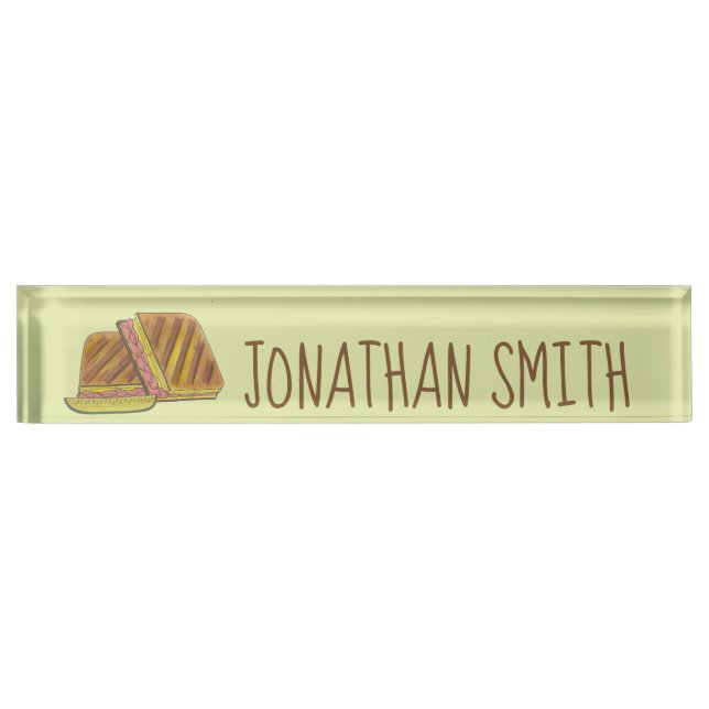 Florida Cuban Sandwich Deli Restaurant Manager Desk Name Plate (Front)