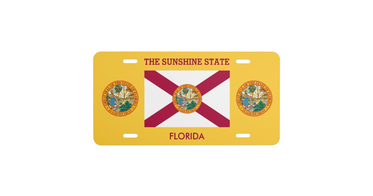 Florida Custom Front License Plate Zazzle