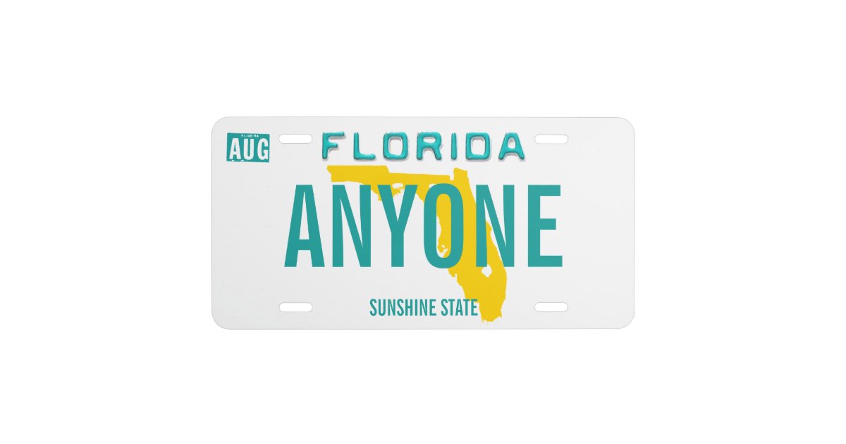 Show Your Florida Pride With This Custom Sunshine State License Plate, Shop The Latest Trends