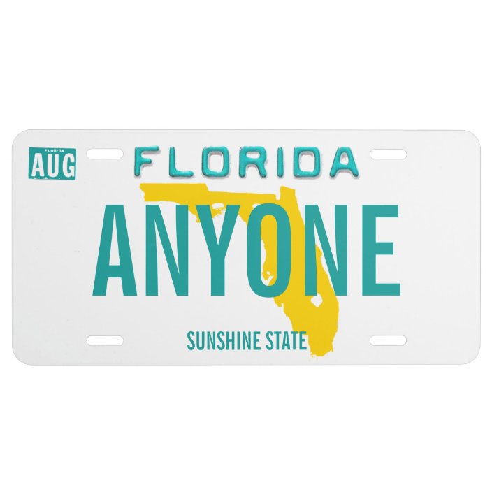 Florida Custom License Plate | Zazzle