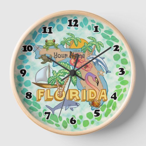 Florida custom name clock