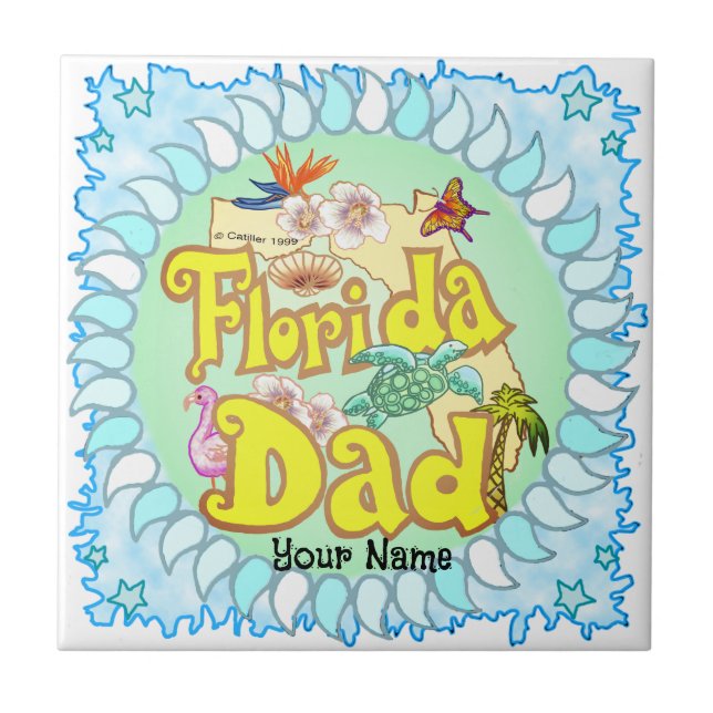 Florida Dad  Ceramic Tile (Front)