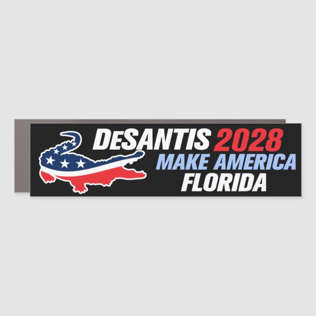Florida DeSantis 2028 Bumper Car Magnet (Front)